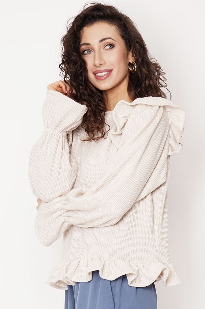 Edith Ruffled Sweater