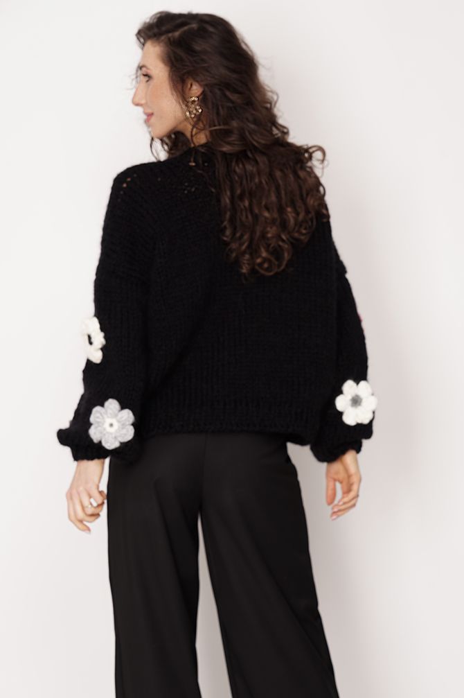 HAND MADE Flower Sweater