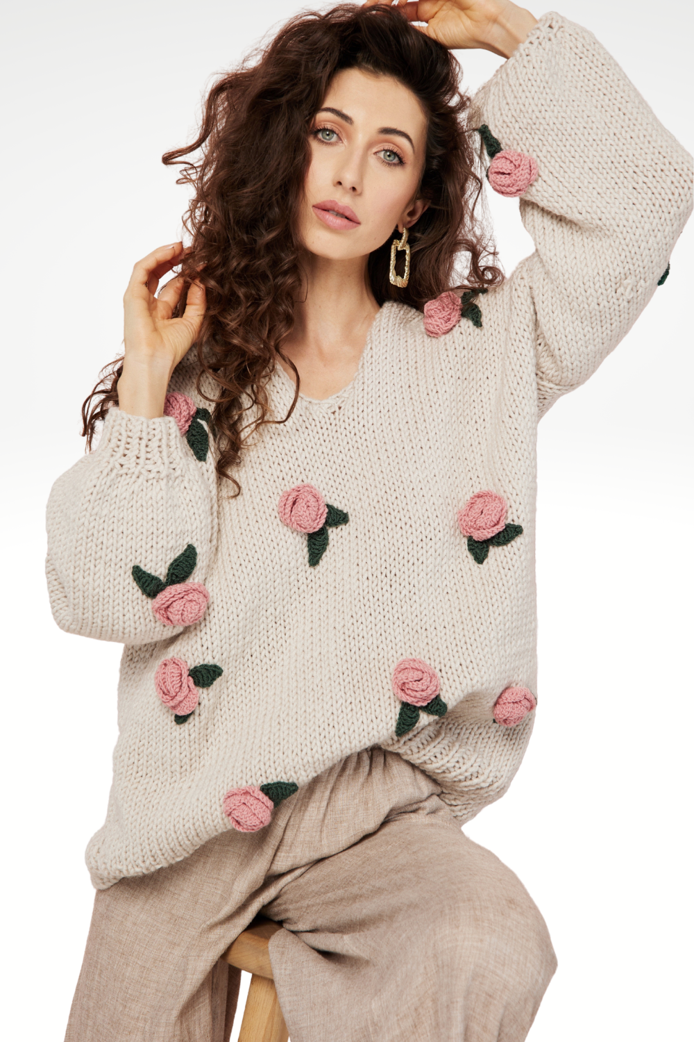 Sweter HAND MADE Rose