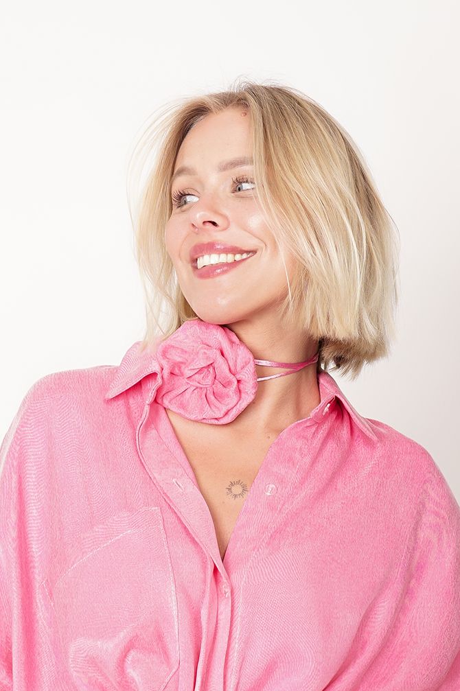 Lyocell Rose Choker