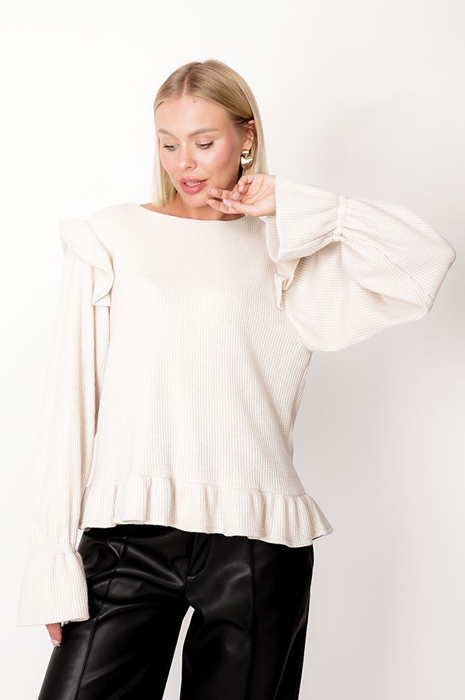 Edith Ruffled Sweater