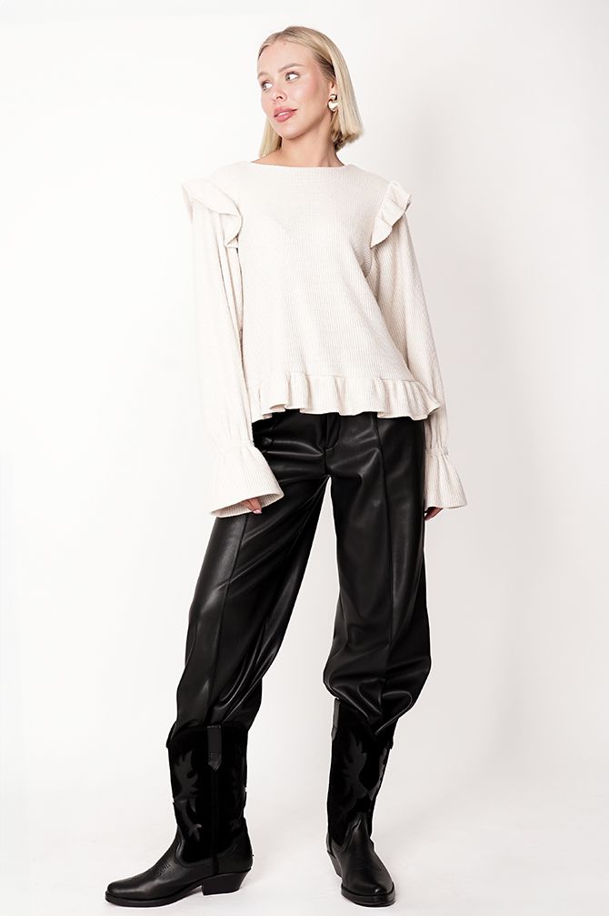 Edith Ruffled Sweater