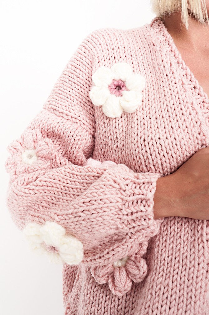 HAND MADE Flower Sweater
