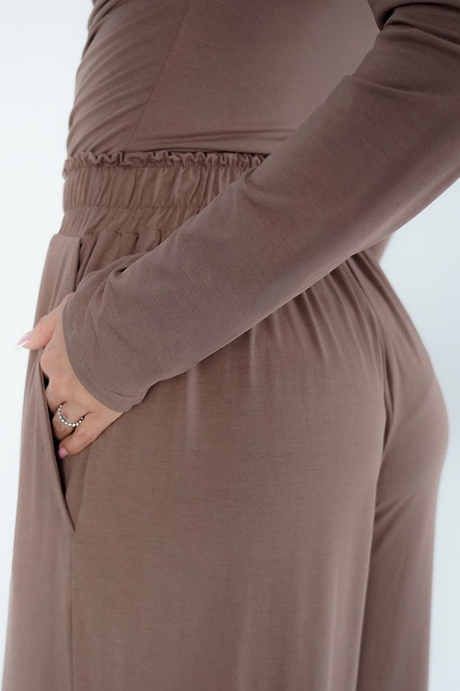 Wide Bamboo Knit Pants