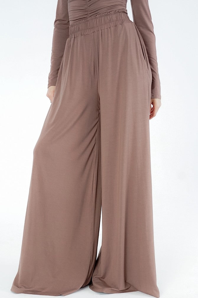 Wide Bamboo Knit Pants