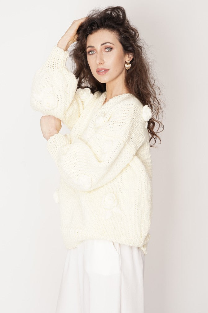 HAND MADE Rose Sweater