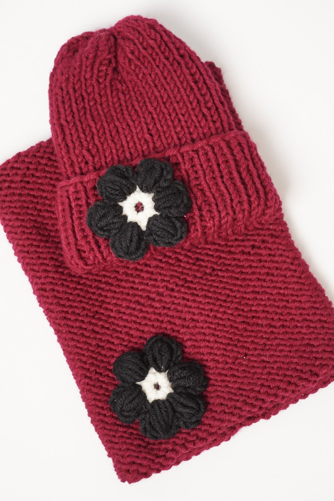 HAND MADE Flower Scarf