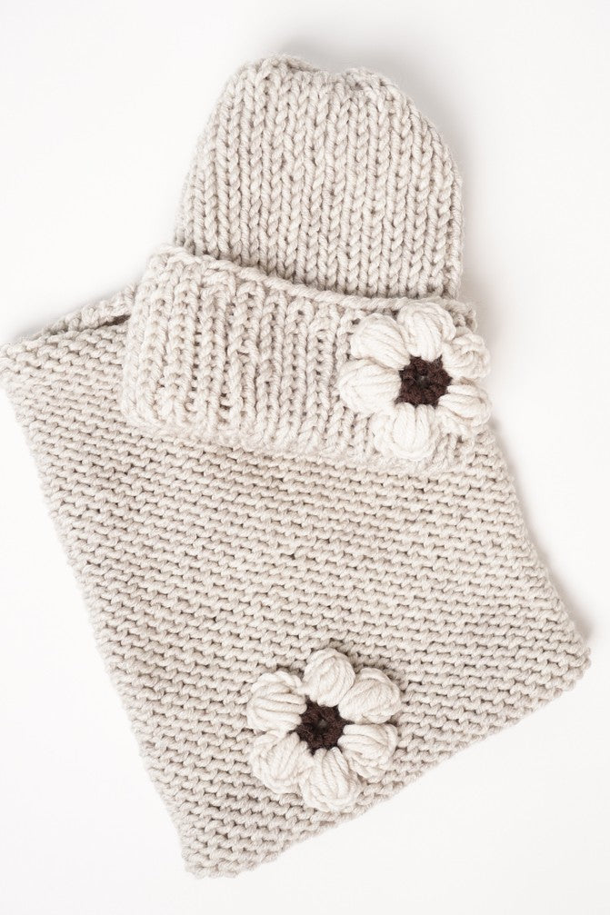HAND MADE Flower Scarf