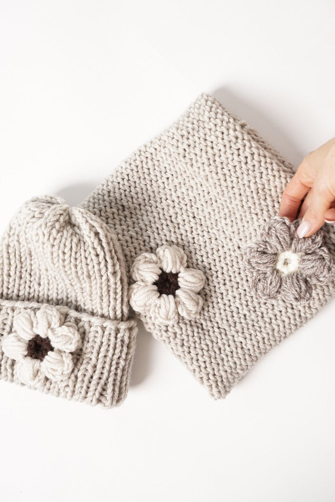 HAND MADE Flower Scarf