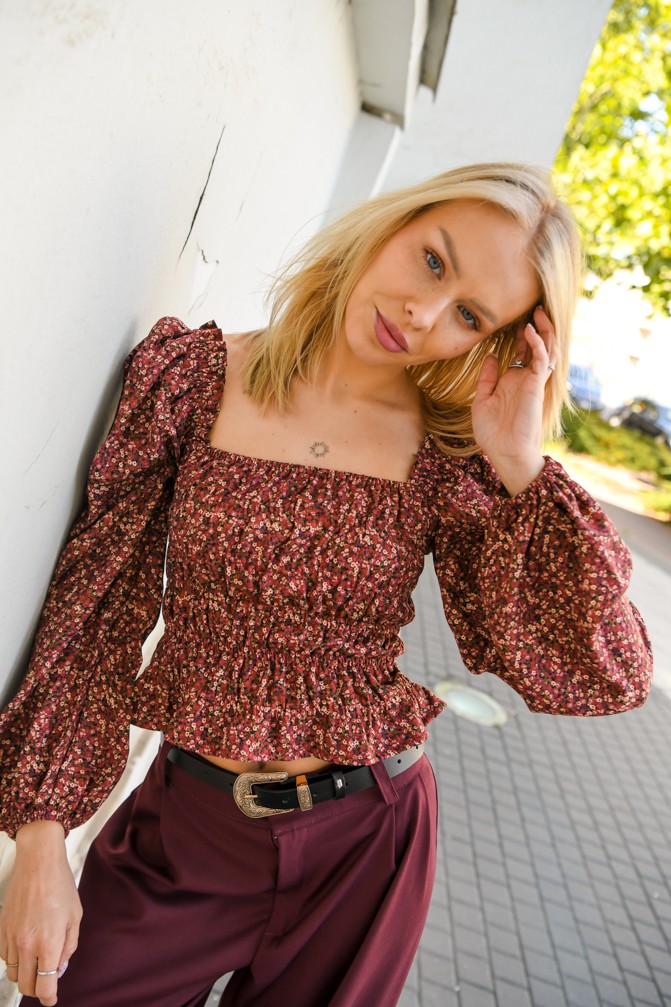Vintage Blouse with frowning