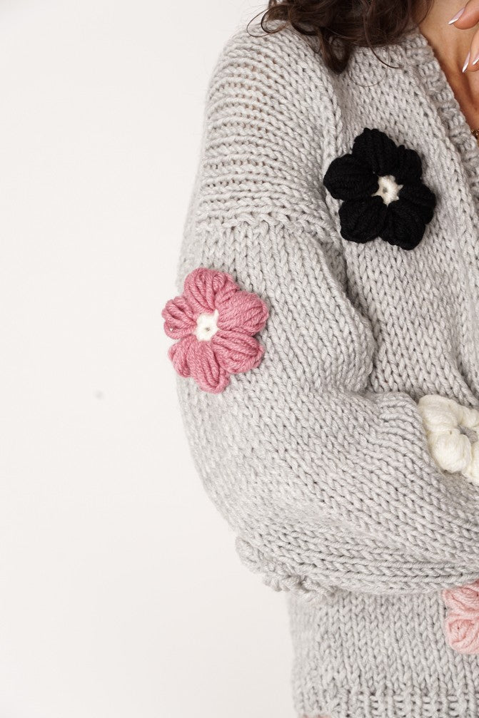 HAND MADE Flower Sweater