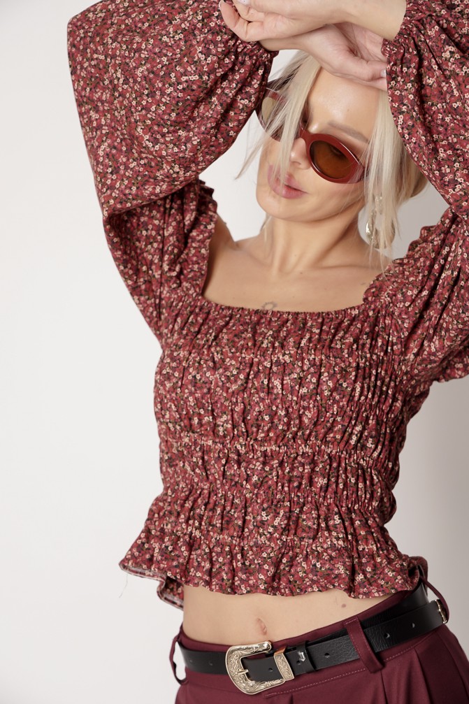 Vintage Blouse with frowning