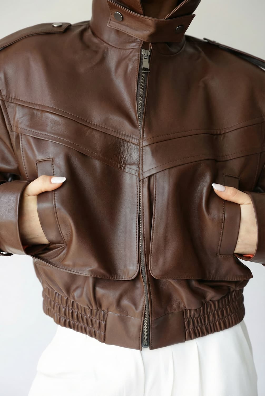 Blair full-grain leather jacket