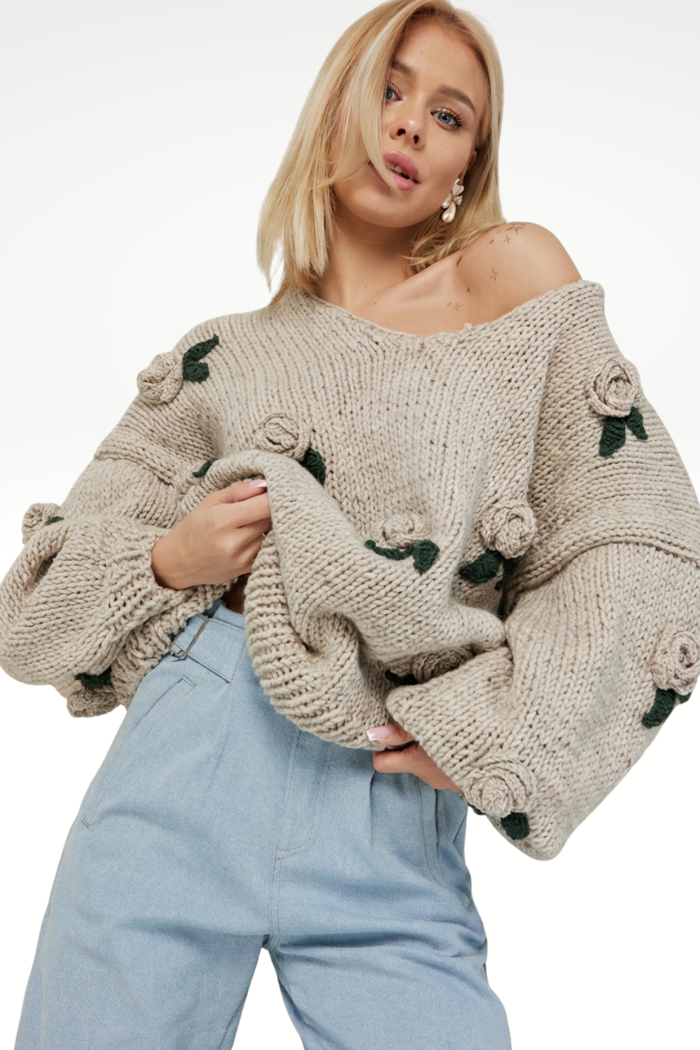 Sweter HAND MADE Rose