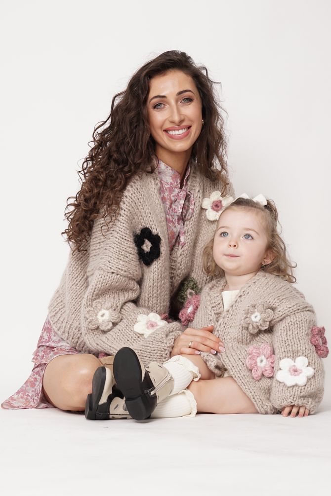 HAND MADE Flower Sweater
