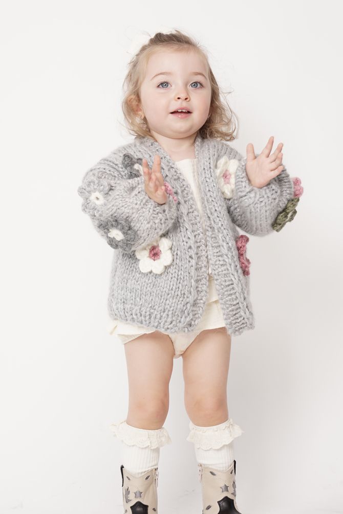 Sweter HAND MADE Flower PETIT