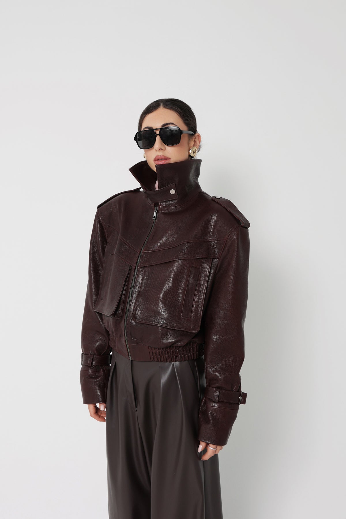 Blair Grain Leather Jacket
