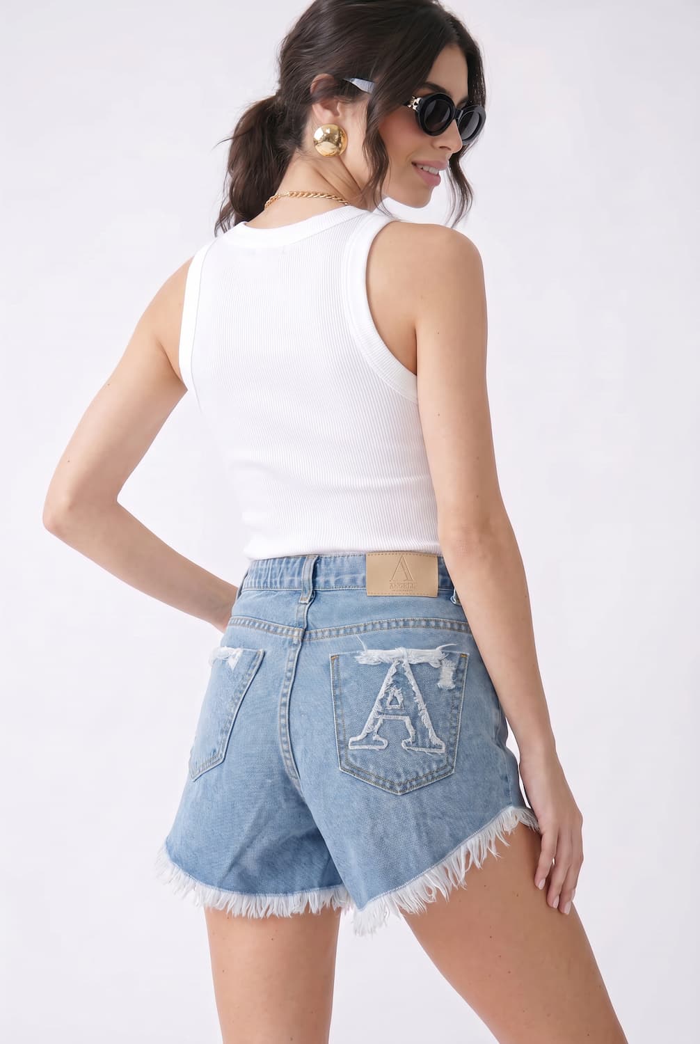 Aleksa Denim Shorts