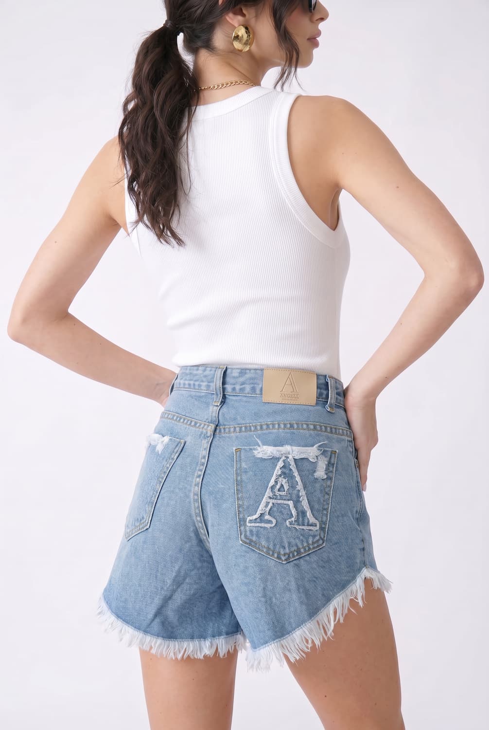 Aleksa Denim Shorts