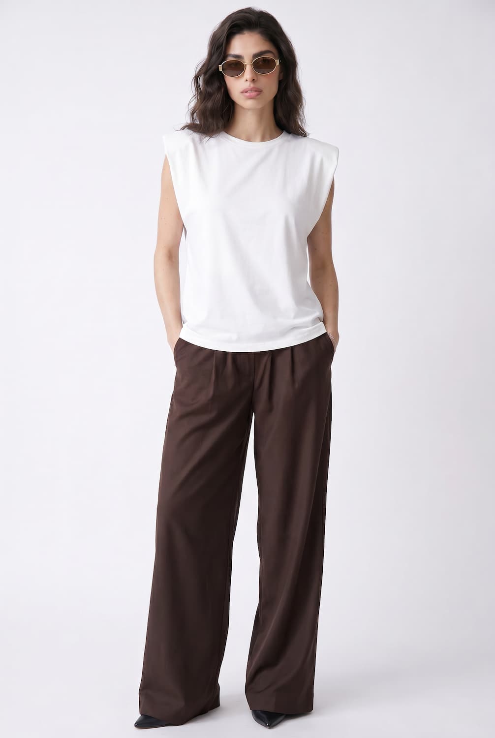 T-shirt Jane with shoulder pads