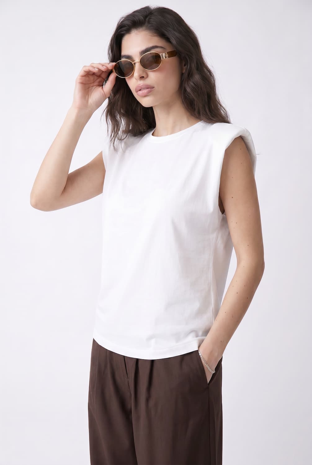 T-shirt Jane with shoulder pads