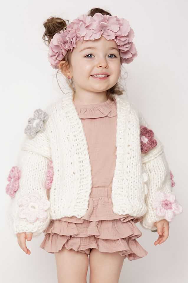 Sweter Hand Made Flower PETIT 