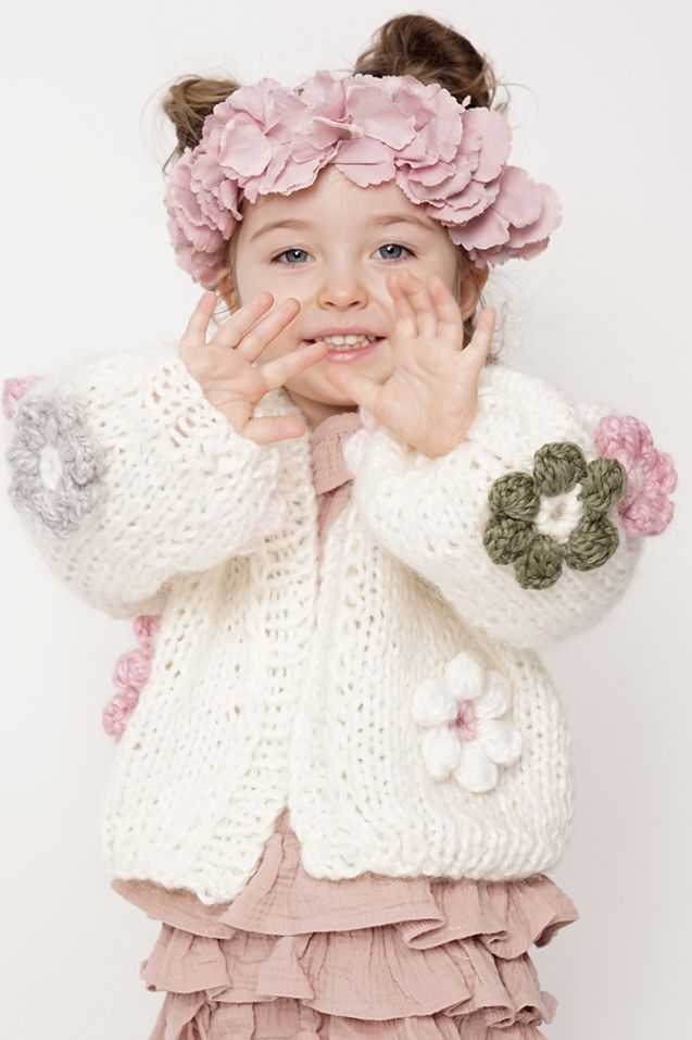 Sweter Hand Made Flower PETIT 