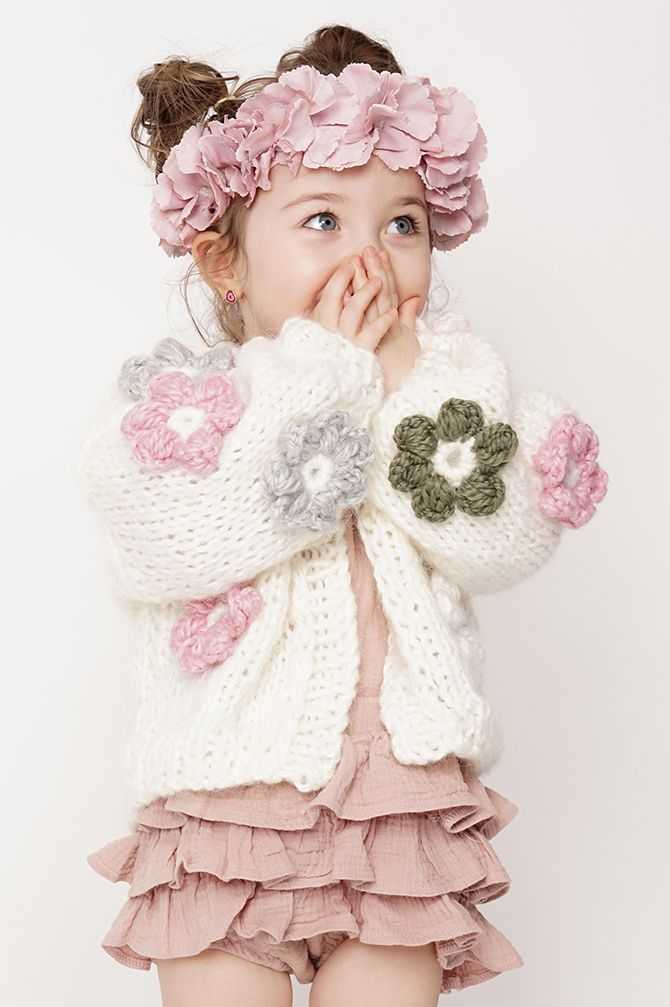 Sweter Hand Made Flower PETIT 