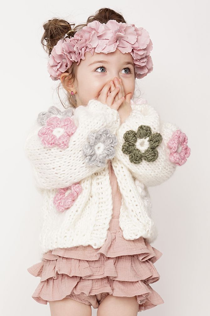 Sweter Hand Made Flower PETIT 