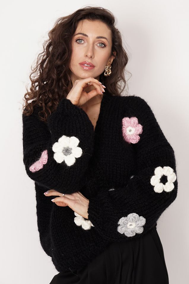 Sweter HAND MADE Flower 