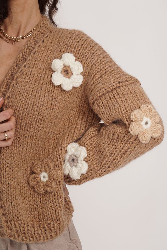 Sweter Hand Made Flower 