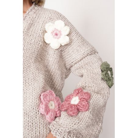 Sweater HAND MADE Flower 