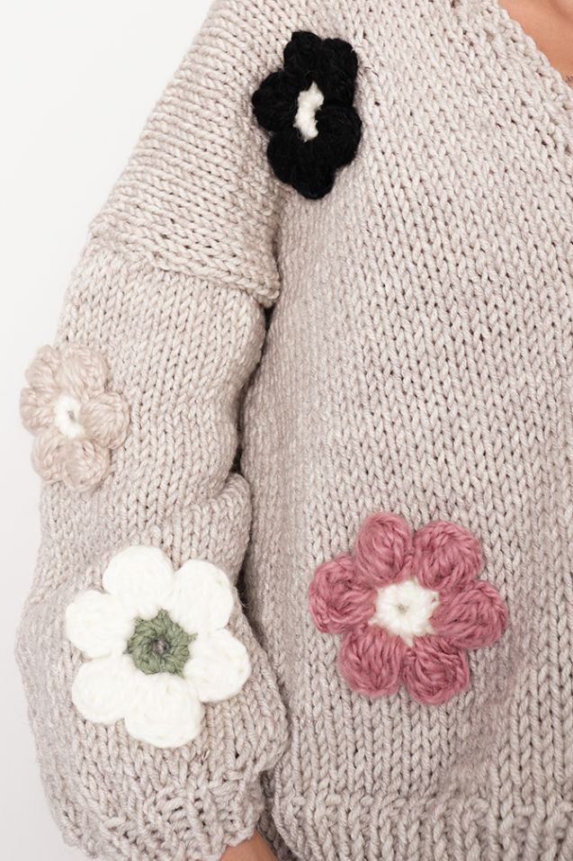 Sweter HAND MADE Flower 