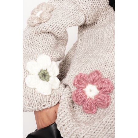 Sweater HAND MADE Flower 