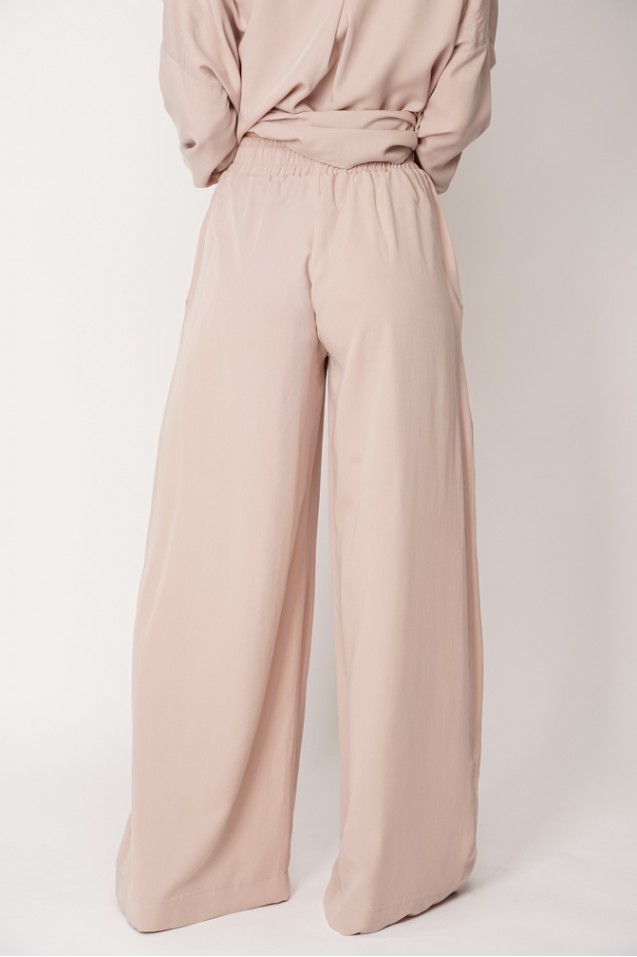 copy of Wide-leg tencel trousers