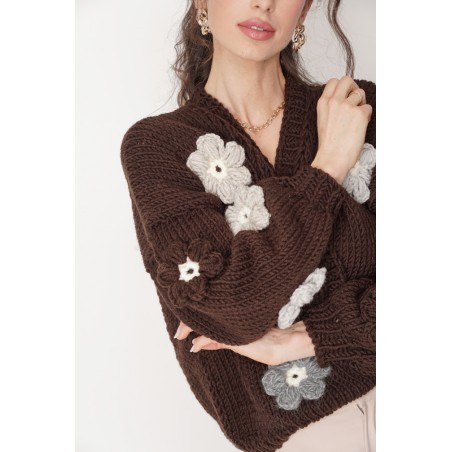 Sweter HAND MADE Flower 