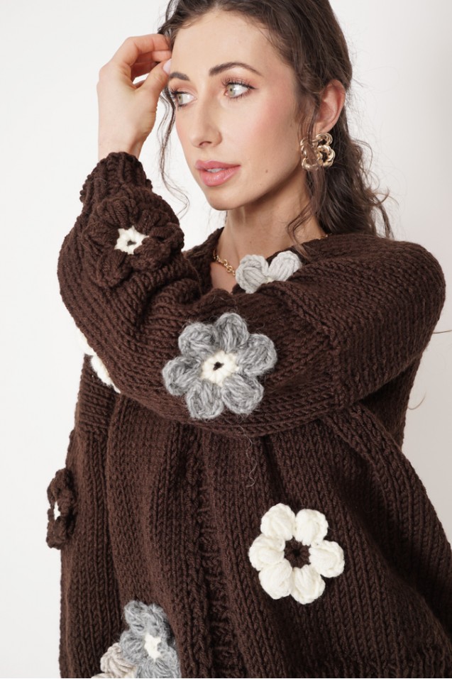 Sweter HAND MADE Flower
