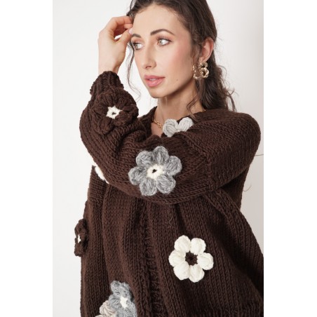 Sweter HAND MADE Flower 