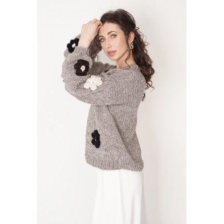 Sweter HAND MADE Flower 