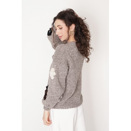 Sweter HAND MADE Flower 