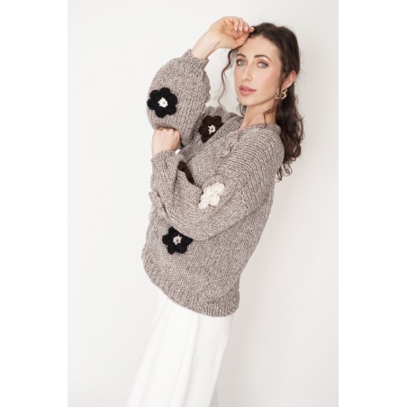Sweter HAND MADE Flower 