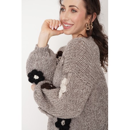 Sweter HAND MADE Flower 