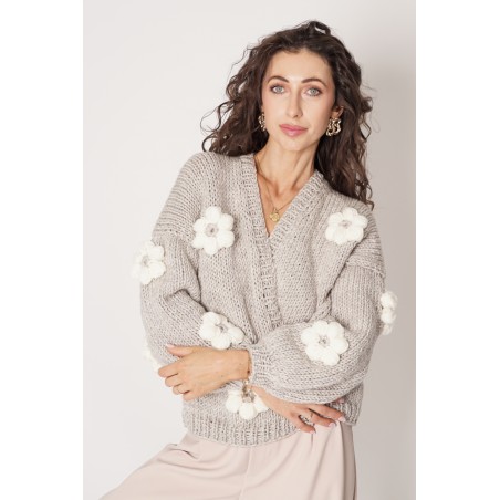 Sweter HAND MADE Flower 