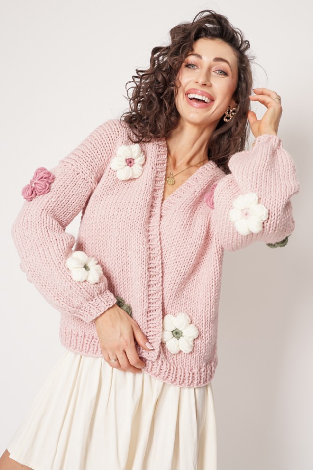 Sweter HAND MADE Flower 