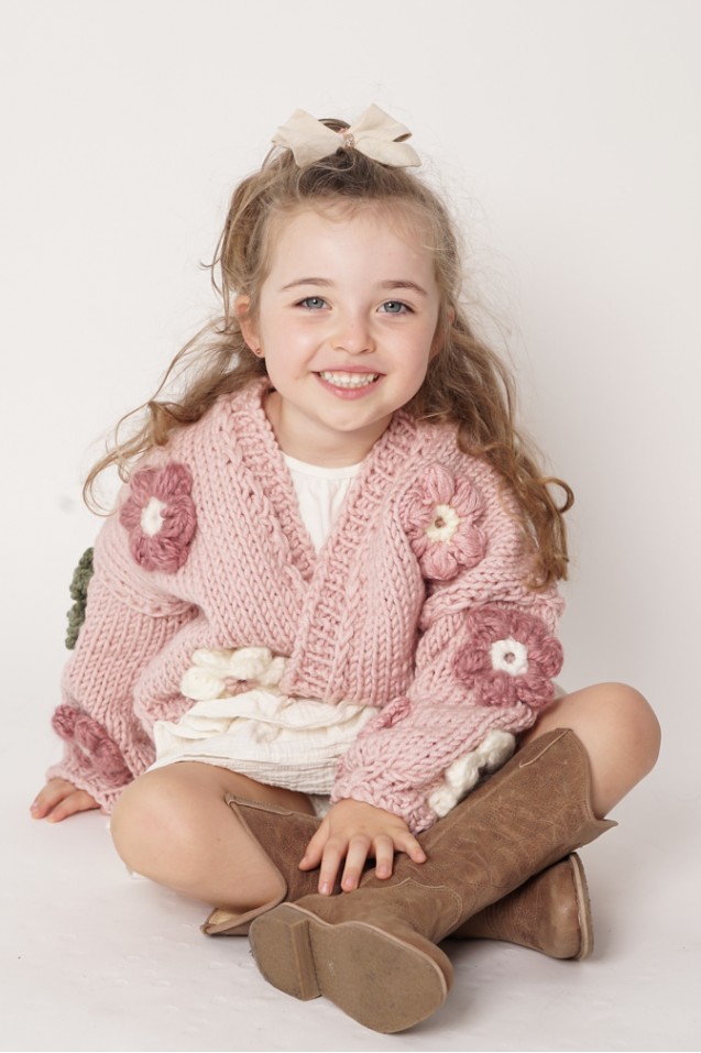 Sweter HAND MADE Flower PETIT