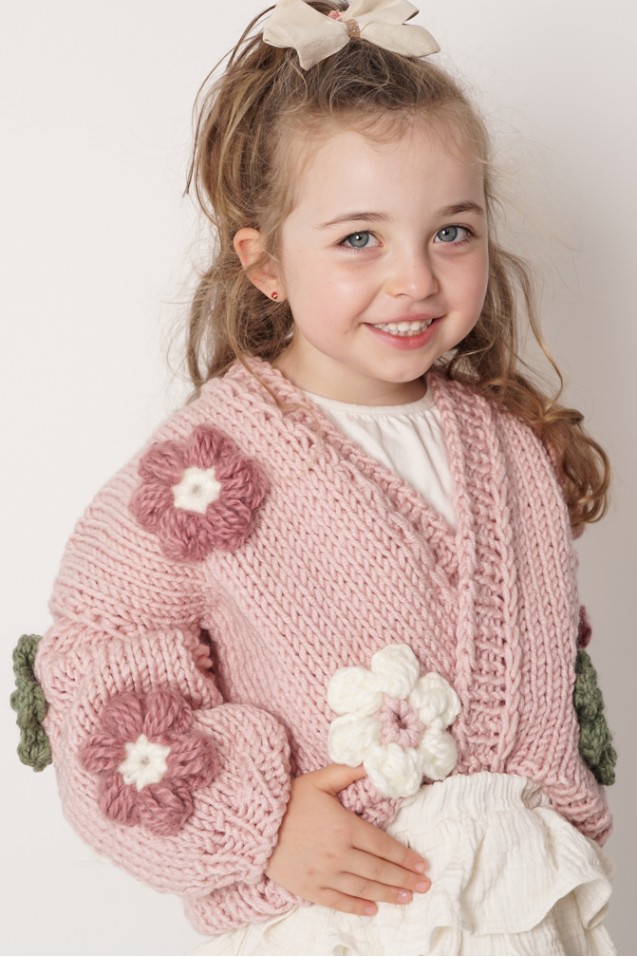 Sweter HAND MADE Flower PETIT