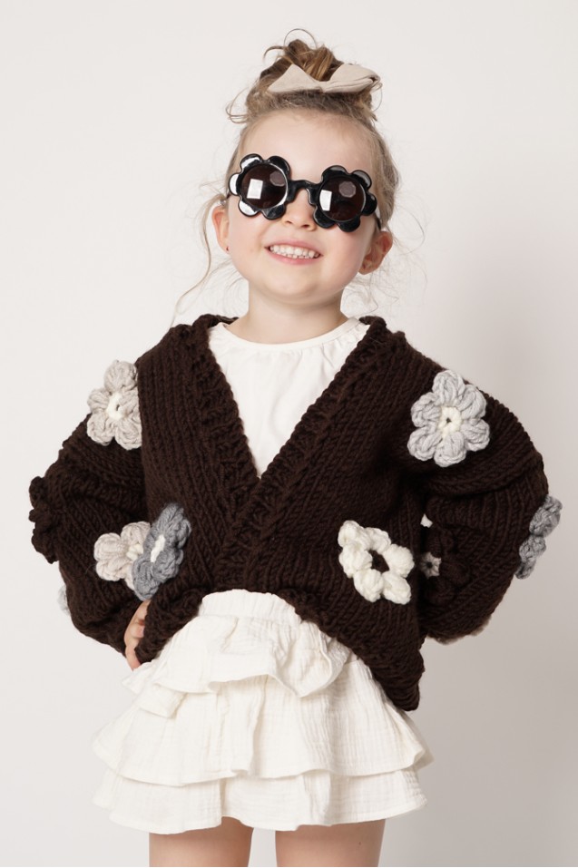 Sweter HAND MADE Flower PETIT