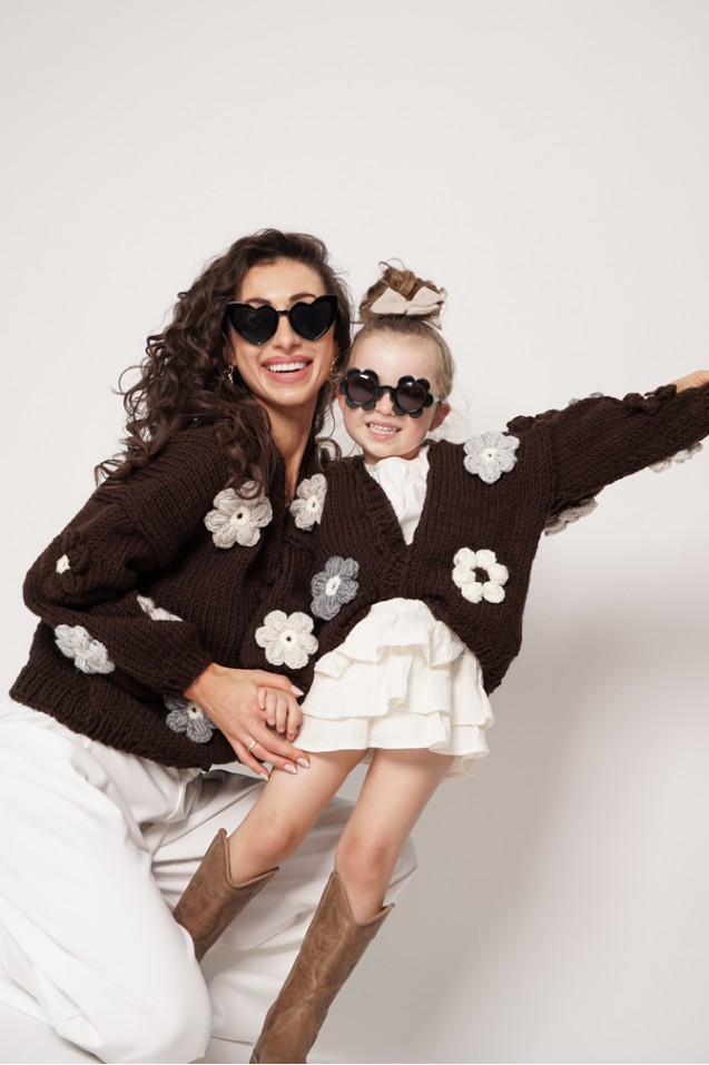 Sweter HAND MADE Flower PETIT