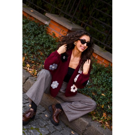 Sweter Hand Made Flower 