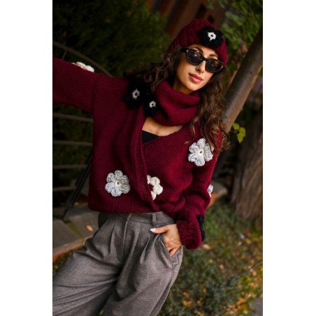 Sweter Hand Made Flower 